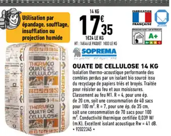 Brico Cash Ouate de cellulose 14 KG offre