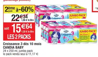 Cora x Carrefour Croissance 3 Des 10 Mois Candia Baby offre