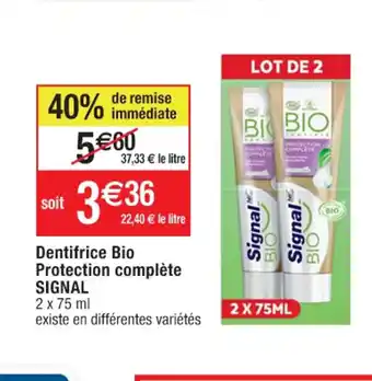 Cora x Carrefour Dentifrice Bio Protection Complete Signal offre