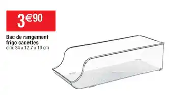 Cora x Carrefour Bac de Rangement Frigo Canettes offre
