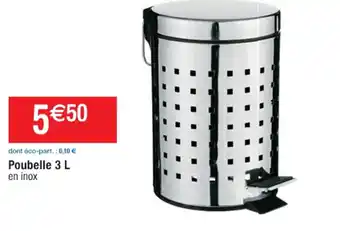 Cora x Carrefour Poubelle 3 L offre