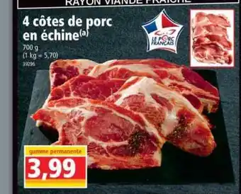 Norma 4 Côtes De Porc En échine offre