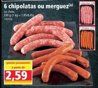 Norma 6 Chipolatas Ou Merguez offre