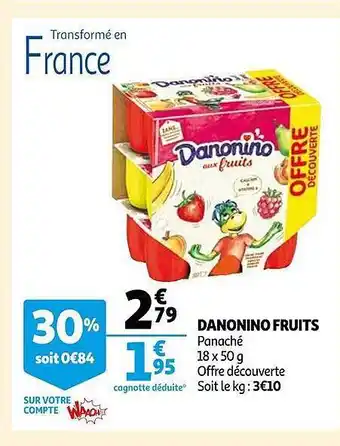 Auchan Danonino fruits offre