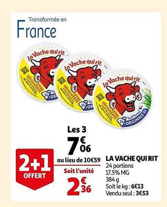 Auchan La vache qui rit offre