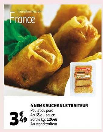 4 nems auchan le traiteur