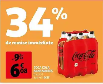 Auchan Coca cola sans sucres offre