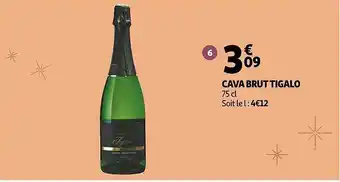 Auchan Cava brut tigalo offre