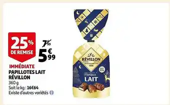 Auchan Papillotes lait révillon offre