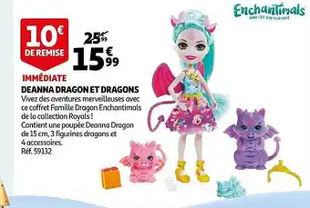Auchan Deanna dragon et dragons enchantimals offre