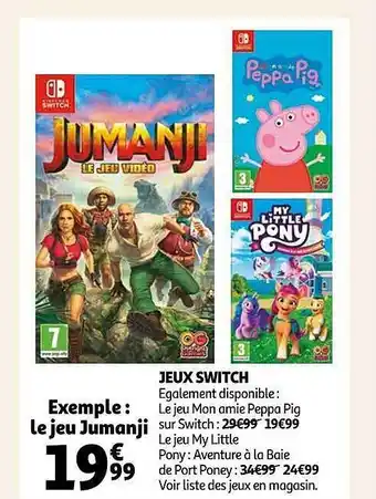 Auchan Jeux switch offre