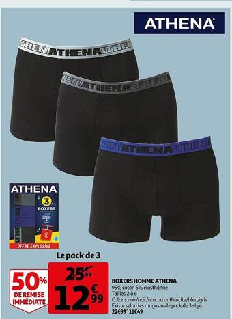 Auchan Boxers homme athena offre