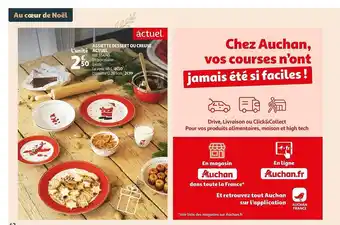 Auchan Assiette dessert ou creusé actuel offre