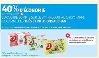 La gamme des thés et infusions auchan
