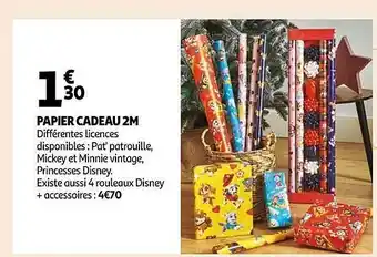 Auchan Papier cadeau 2 m offre