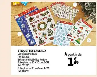 Auchan Étiquettes cadeaux offre