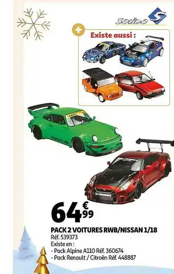 Pack 2 voitures rwb-nissan 1-18
