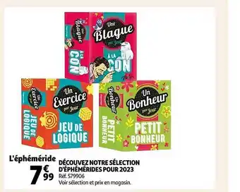 Auchan Sélection d'éphémérides pour 2023 offre