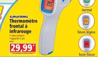 Thermomètre Frontal à Infrarouge Grundig