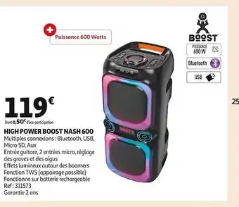 Auchan High power boost nash 600 offre