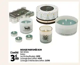 Auchan Bougie parfumée 8 cm offre