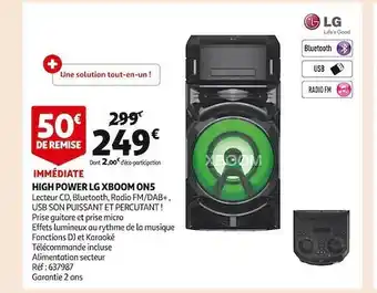 Auchan High power lg xboom on5 offre