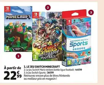 Auchan Le jeu switch minecraft offre
