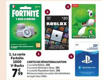 Auchan Cartes de dématérialisation offre