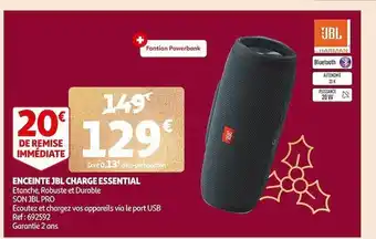 Auchan Enceinte jbl charge essential offre