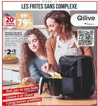 Auchan Friteuse à air chaud multifonction qilive offre