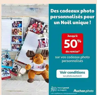 Auchan Cadeaux photo personnalisés offre