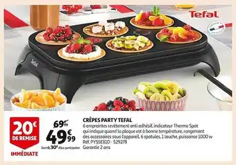 Auchan Crêpes party tefal offre