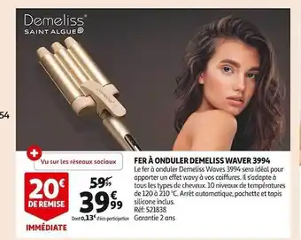 Auchan Fer à onduler demeliss waver 3994 offre