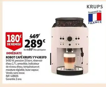 Auchan Robot café krups yy4383fd offre