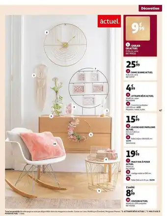 Auchan Sablier or actuel, dame jeanne actuel, attrape rêve actuel, cloche avec papillons actuel, multi vue à poser actuel, coussin a offre