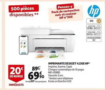 Auchan Imprimante deskjet 4130e hp offre