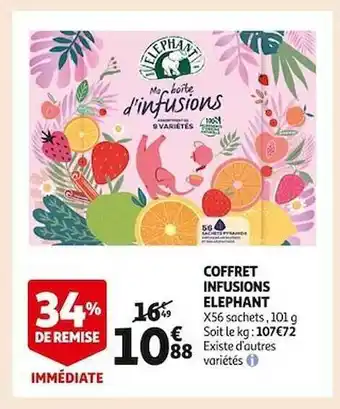 Auchan Coffret infusions éléphant offre