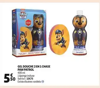 Auchan Gel douche 2 en 1 chasse paw patrol offre
