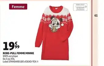Auchan Robe-pull femme minnie offre
