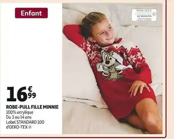 Auchan Robe-bull fille minnie offre