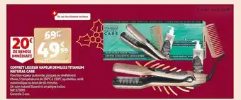 Auchan Coffret lisseur vapeur demiliss titanium natural care offre