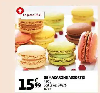Auchan 36 macarons assortis offre