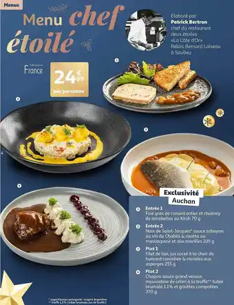 Auchan Menu chef étoilé offre