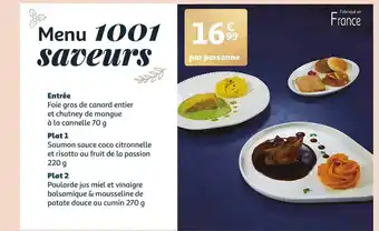 Auchan Menu 1001 saveurs offre