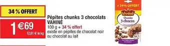 Cora x Carrefour Pépites chunks 3 chocolats vahiné offre