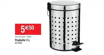 Cora x Carrefour Poubelle 3l offre