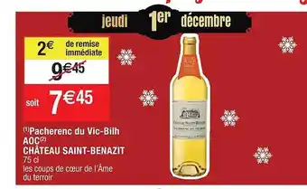 Cora x Carrefour Pacherenc du vic-bilh aoc château saint-benazit offre