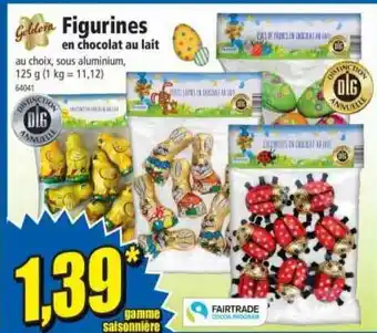 Norma Figurines En Chocolat Au Lait Goldora offre