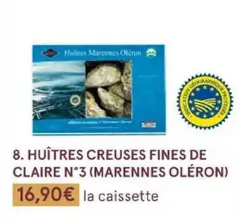 Monoprix Huîtres creusés fines de claire n°3 (marennes oléron) offre