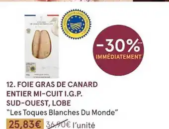 Monoprix Foie gras de canard entier mi-cuit i.g.p. sud-ouest, lobe offre